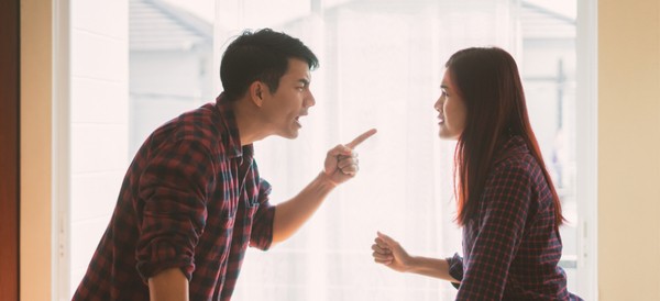 a couple arguing