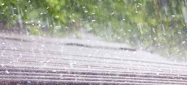 summer storm with hail